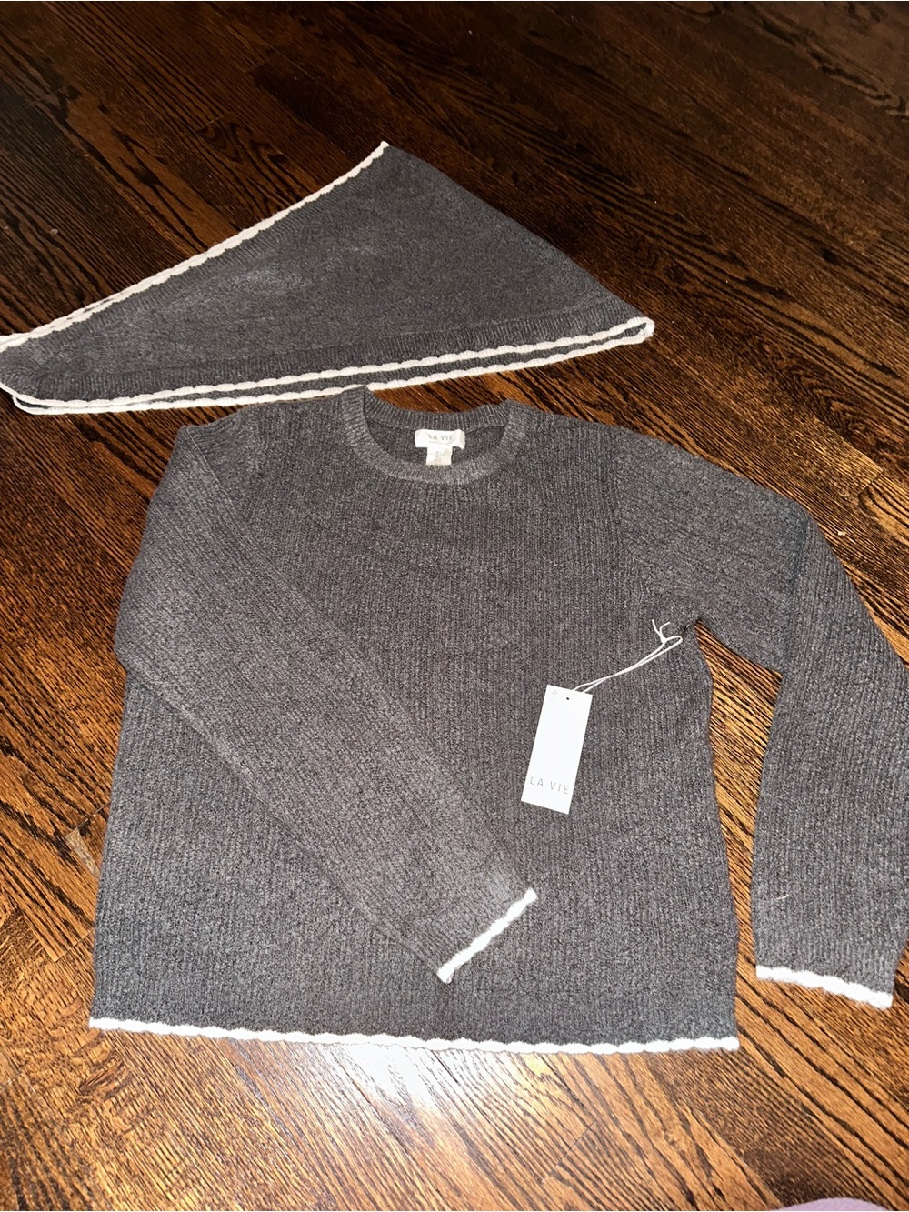 La Vie Gray Crewneck Sweater